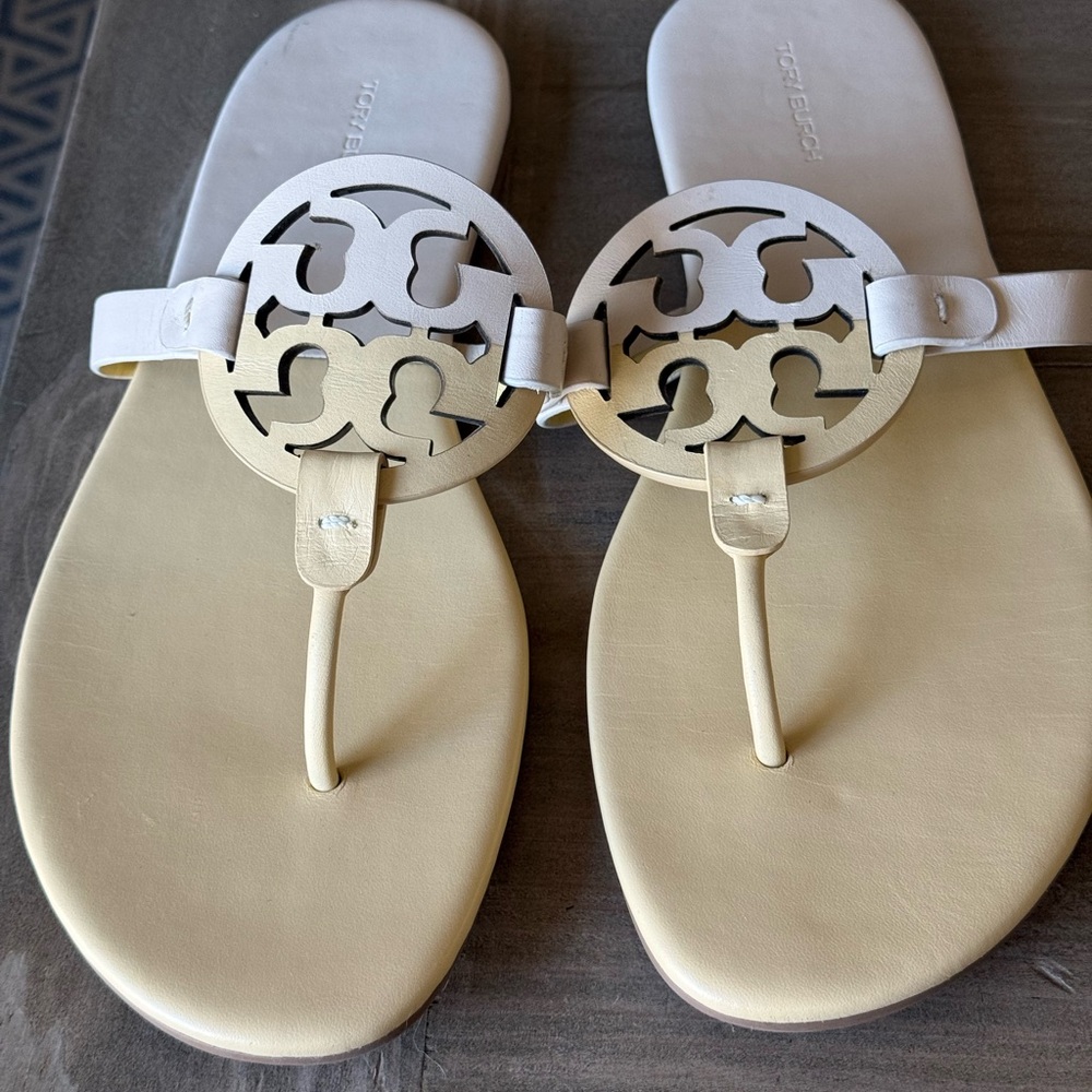 Tory Burch Miller Sandals – Size 11 – Ivory / Cream (Brand New)